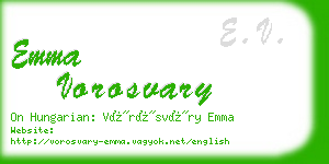 emma vorosvary business card